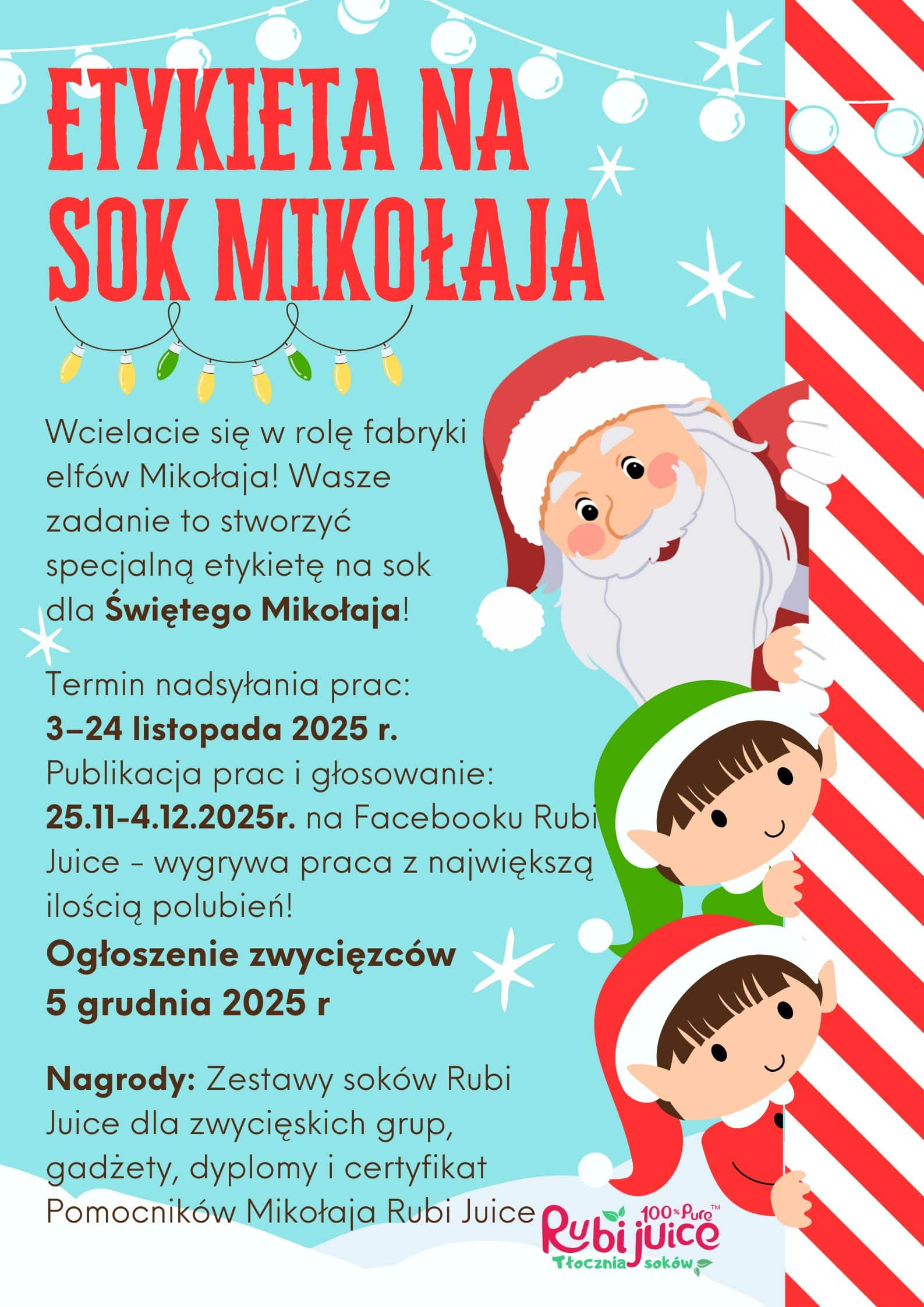 Konkurs Etykieta na sok dla Mikołaja